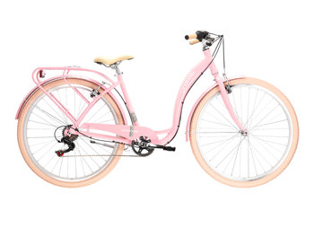 Rower miejski damski z bagażnikiem Le Grand 28 cali różowy - Le Grand