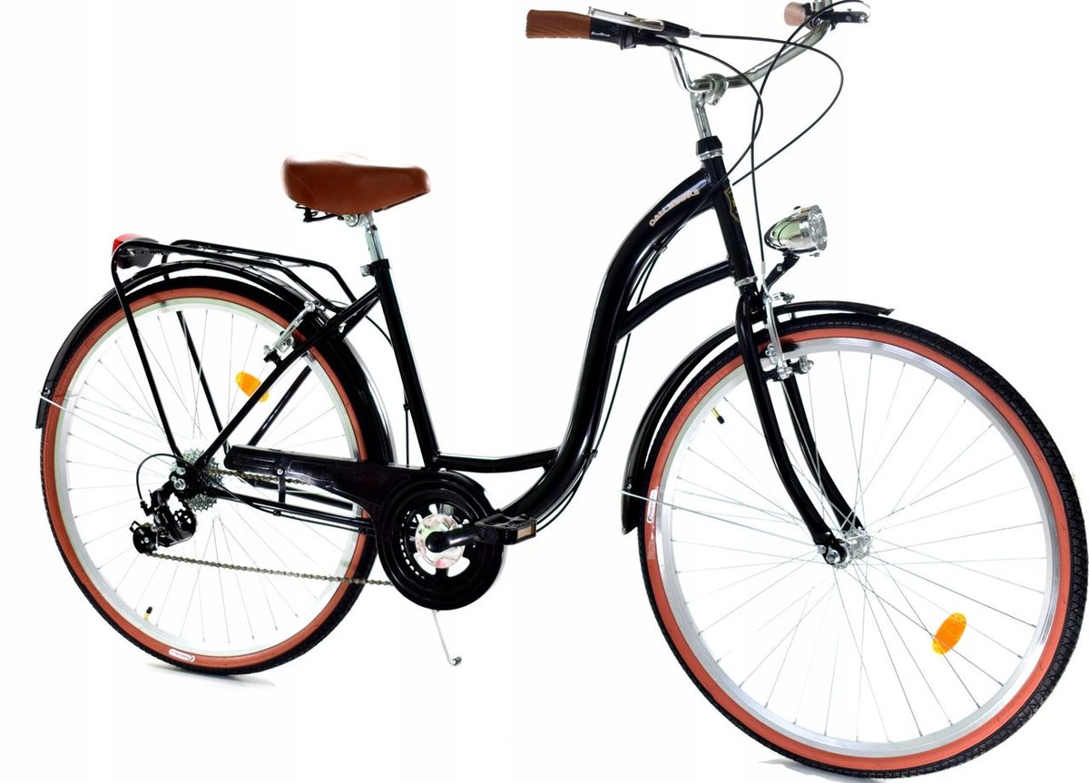 Rower miejski damski z przerzutkami DALLAS BIKE 28 cali czarny DALLAS BIKE Sport Sklep