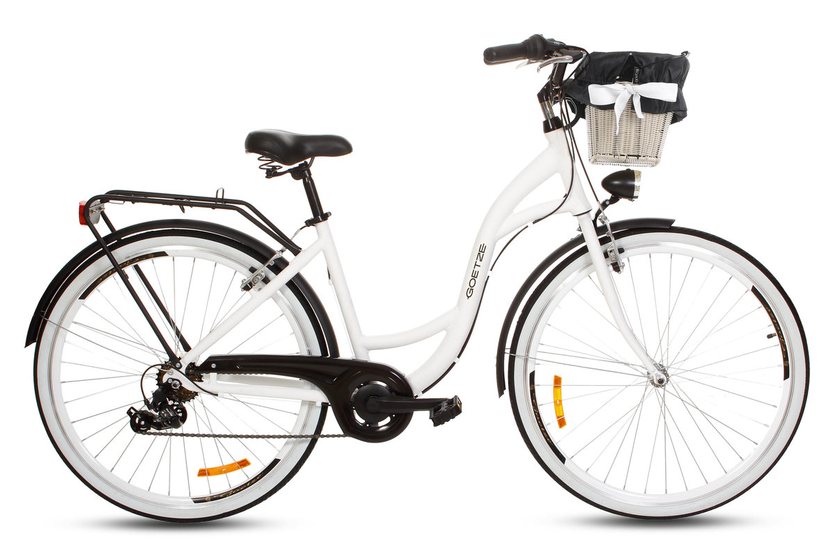 Rower miejski damski z przerzutkami Goetze 28 cali biały Goetze