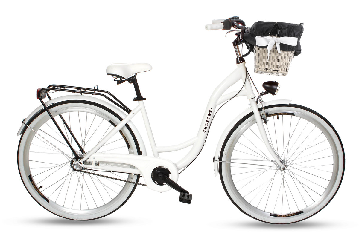 Rower miejski damski z przerzutkami Goetze 28 cali biały Goetze