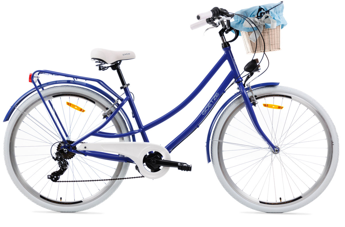 Rower miejski damski z przerzutkami Goetze 28 cali niebieski Goetze