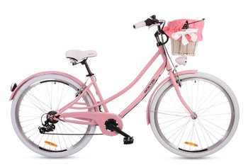 Rower miejski damski z przerzutkami Goetze 28 cali różowy - Goetze