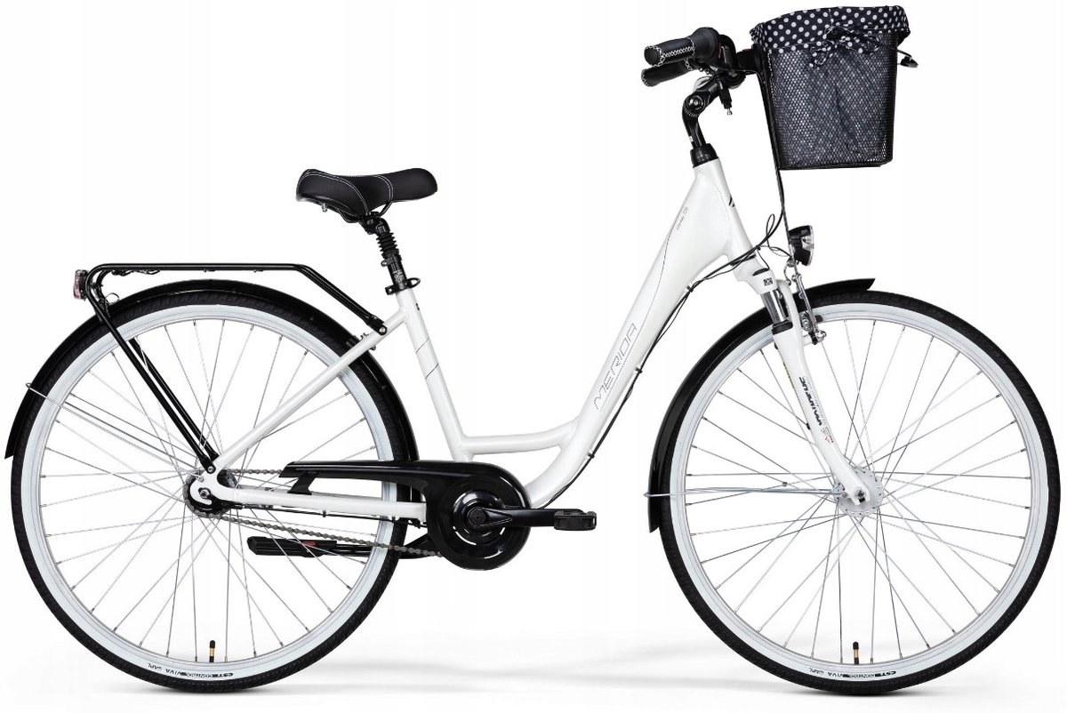 Rower miejski damski z przerzutkami Merida 28 cali biały Merida