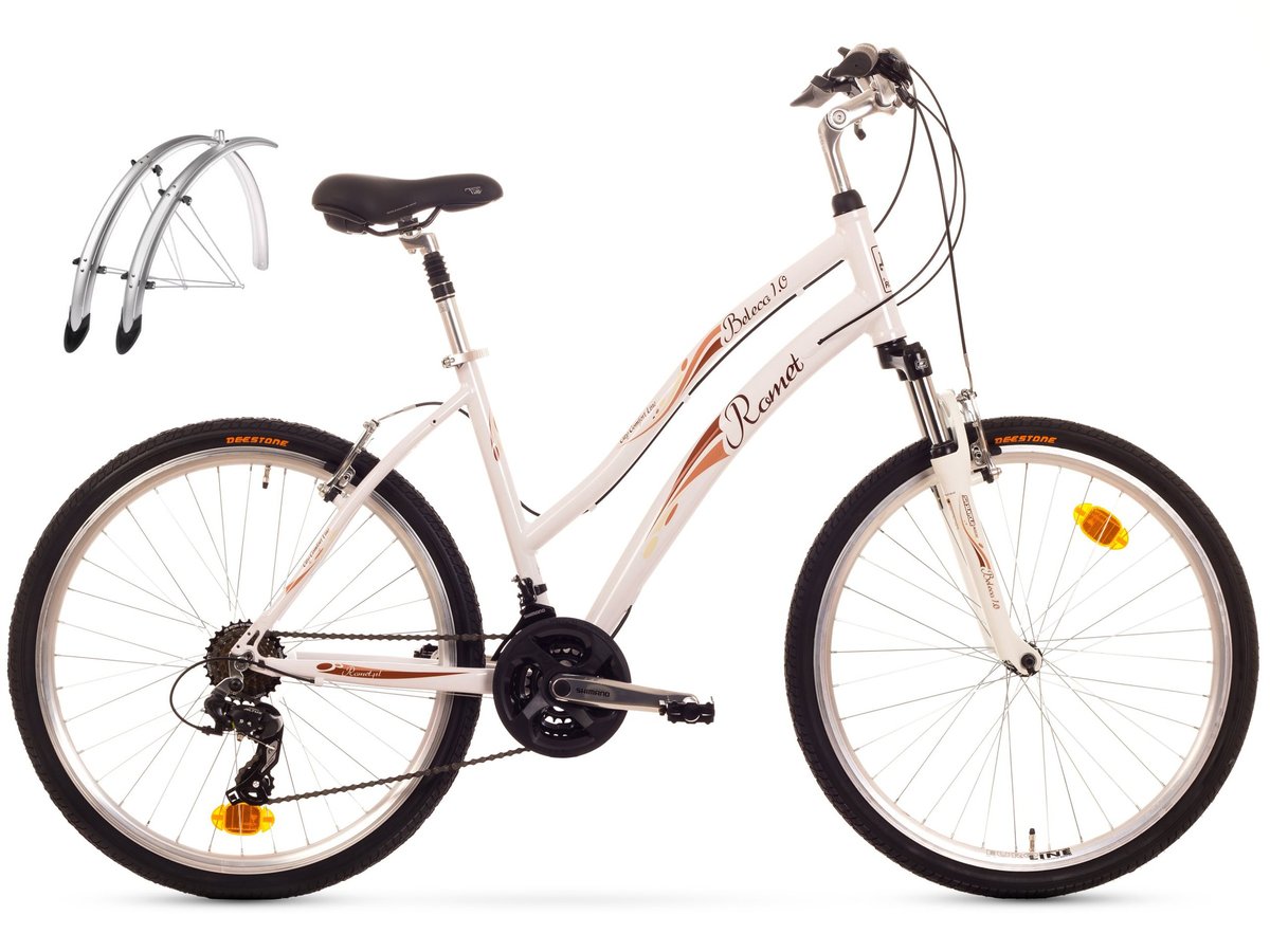 Rower miejski damski z przerzutkami Romet 26 cali biały Romet Sport