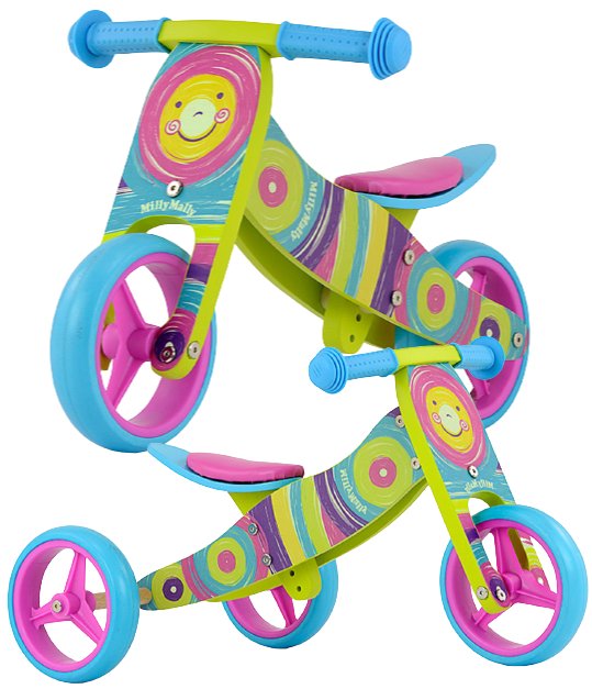 ROWEREK BIEGOWY 2w1 RAINBOW rower dla 1 2 3 latka rowerki biegowe