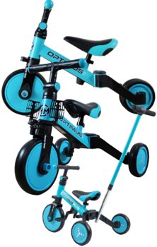 ROWEREK BIEGOWY 4w1 trójkołowy rower dla 1 2 3 latka lat Milly Mally Rowerek 4w1 Optimus - PakaNiemowlaka
