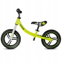 Rowerek biegowy Bergen Nino dla 2 latków Lekki Bezpieczny Limonkowo Czarny