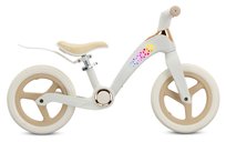 Rowerek Biegowy Dla Dzieci Rower Składany Lekki Aurum Pp Koła Piankowe Rama Led Kremowy Beżowy