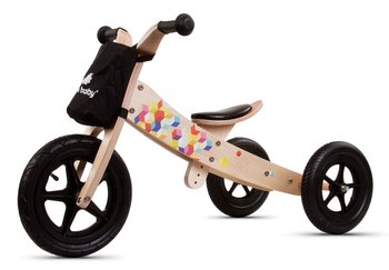 Rowerek biegowy Twist dla dziecka 2w1 pompowane koła - Cubic Black Edition - Sun Baby