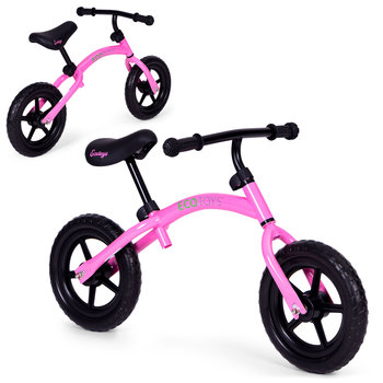 Rowerek rower biegowy dla dzieci jeździk koła EVA ECOTOYS różowy - Ecotoys