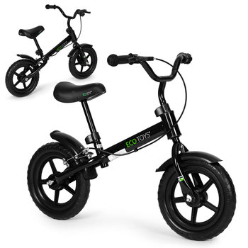 Rowerek rower biegowy z hamulcem dla dzieci koła EVA ECOTOYS czarny - Ecotoys