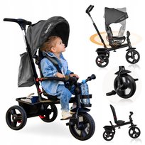 Rowerek Trójkołowy 2W1 Obracany Regulowany Z Daszkiem Lionelo Haari