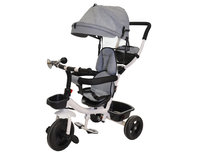Rowerek Trójkołowy 6W1 Spacerówka Obrotowy Szary