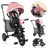 Rowerek Trójkołowy Dziecięcy 2W1 Obracany 360° Z Daszkiem Lionelo Tris