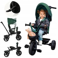 Rowerek Trójkołowy Dziecięcy 2W1 Obracany Składany Z Daszkiem Lionelo Kori