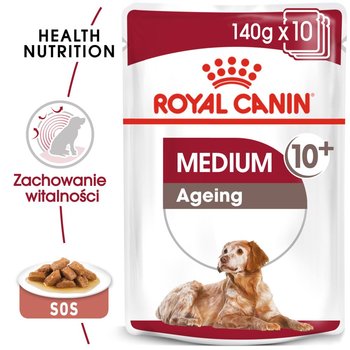 ROYAL CANIN Medium Ageing 10+ 10x140g karma mokra w sosie dla psów dojrzałych po 10 roku życia, ras średnich - Royal Canin