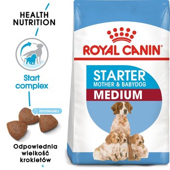 ROYAL CANIN Medium Starter Mother&Babydog 4kg karma sucha dla dla suk w ciąży, w okresie laktacji i szczeniąt, od 4 do 8 tygodnia życia, ras średnich - Royal Canin