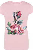 Roża Damski Modny Kolorowy T-Shirt Nadruk Rozm.XL
