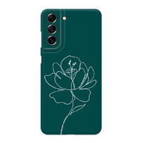 Róża minimal 2 W - Galaxy S23 Plus Etui matowe butelkowa zieleń [TIF 28E]