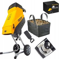 ROZDRABNIACZ ELEKTRYCZNY GŁADKOLUFOWY RĘBAK DO GAŁĘZI 2500 W RIWALL WYDAJNY