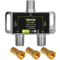 ROZDZIELACZ ANTENOWY ROZGAŁĘŹNIK TRÓJNIK SPLITTER SYGNAŁU DVBT2 SAT NA 2 TV Libox