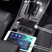 Rozdzielacz Gniazda Zapalniczki 12V 24V 4X Usb Ładowarka Samochodowa