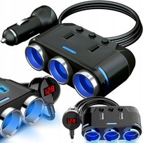 Rozdzielacz Gniazda Zapalniczki Samochodowej 24V Rozgałęźnik USB Ładowarka