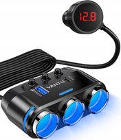 Rozdzielacz Gniazda Zapalniczki Samochodowej Ładowarka 12-24V Port Usb-C