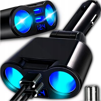 Rozdzielacz Gniazdka Zapalniczki Woltomierz Ładowarka 2 Porty USB LED - Inny producent