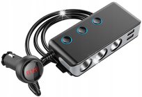 ROZDZIELACZ ROZGAŁĘŹNIK ZAPALNICZKI SZYBKA ŁADOWARKA SAMOCHODOWA USB QC PD