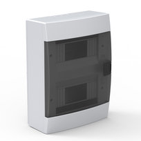 Rozdzielnica natynkowa HOROZ 16-modułowa czarna dymna 215x290,5x110mm