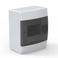 Rozdzielnica natynkowa HOROZ 8-modułowa czarna dymna 215,5x173,5x104,5mm