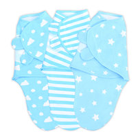 Rożek niemowlęcy 0-3 miesiące ZESTAW - rożek do otulacza Rożek niemowlęcy śpiwór wykonany z bawełny 3 sztuki chmurki niebieski