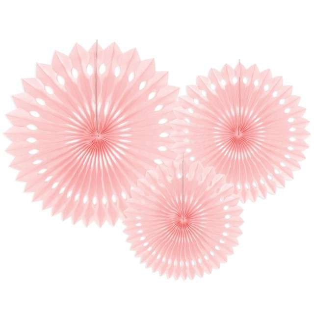 Rozeta wisząca, Classic, różowa, 20-30 cm, 3 sztuki - PartyDeco ...