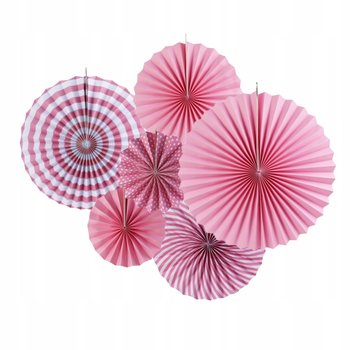 Rozety Dekoracyjne Papierowe Różowe Różne Rozmiary - Midex