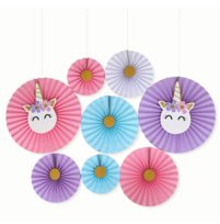 ROZETY DEKORACYJNE PASTELOWE JEDNOROŻEC pony 8 szt