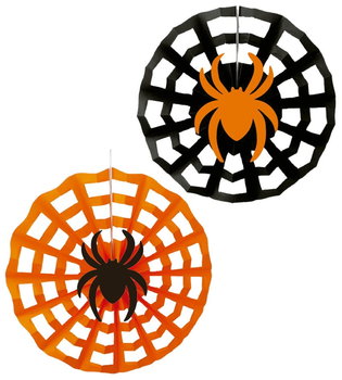Rozety, pajęczyna z pająkiem, 3 sztuki - Guirca