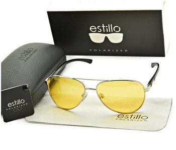 Rozjaśniające okulary pilotki do jazdy nocą polaryzacyjne EST-606Y-4 Estillo - Inna marka