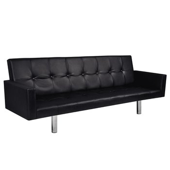 Rozkładana sofa Nesma  - czarna 66,5x184x77,5 - Elior