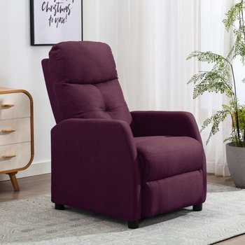 Rozkładany fotel, fioletowy, tapicerowany tkaniną - vidaXL