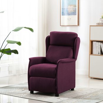 Rozkładany fotel, fioletowy, tapicerowany tkaniną - vidaXL
