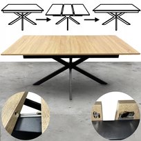 ROZKŁADANY NOWOCZESNY STÓŁ JADALNI KUCHNIA SALON JULIAN 120-160x80x75 DĄB