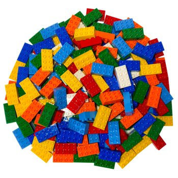 Różne kolory klocków LEGO® DUPLO® 2x4 - 3011 NOWOŚĆ! Zestaw 80x - LEGO
