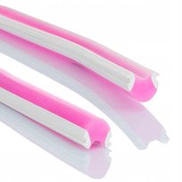 Różowa Osłona Silikonowa 10x9mm Do Napisów Neonów LED Frez 8mm Na Metry