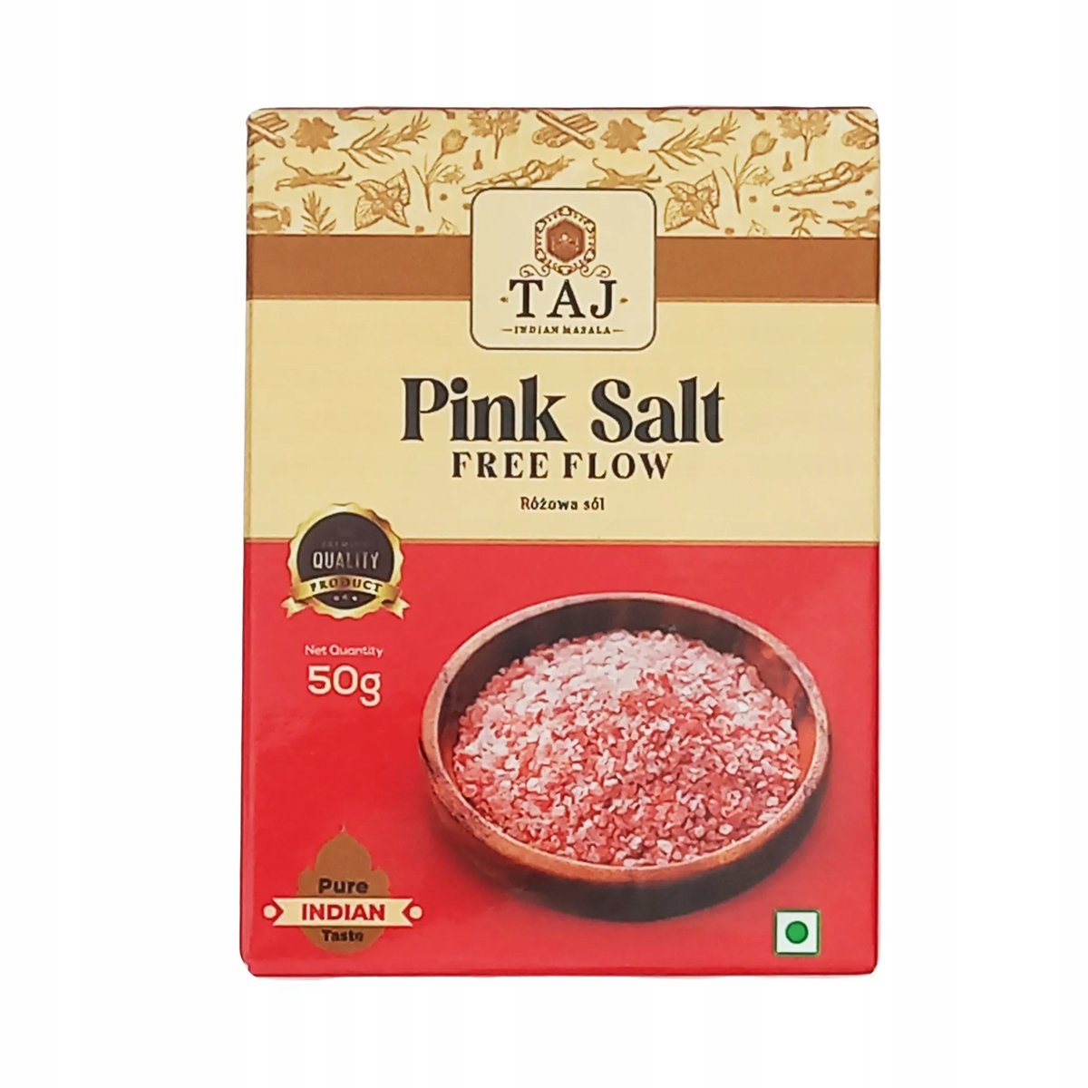 Różowa sól Pink Salt Free Flow Mięty Mint Flakes Taj Indian Masala 50g ...