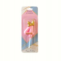 Różowa Świeczka 4 Numer Cyfra Elegancka Korona Urodziny Świeczki Róż Happy