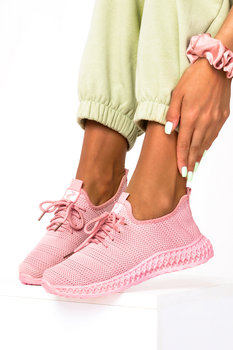 Różowe buty sportowe sznurowane Casu SJ2026-5-38 - Casu