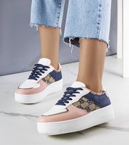 Różowo-granatowe sneakersy damskie Luzia-37 Inna marka