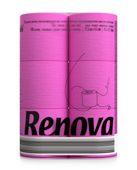 Różowy papier toaletowy Renova 6 szt - Renova