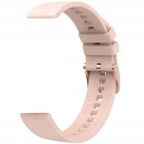 Różowy pasek silikonowy do zegarka złota sprzączka